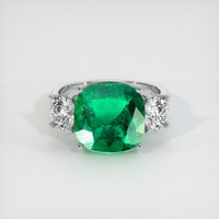 5.33 Ct. Emerald Ring, 18K White Gold 1