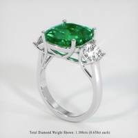 5.33 Ct. Emerald Ring, 18K White Gold 2