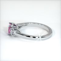 1.41 Ct. Pink Sapphire Ring, 18K White Gold 4