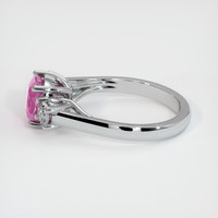 1.51 Ct. Pink Sapphire Ring, 18K White Gold 4
