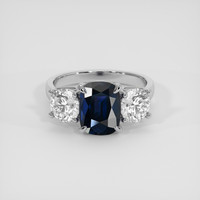2.72 Ct. Blue Sapphire Ring, 18K White Gold 1
