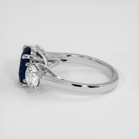 2.72 Ct. Blue Sapphire Ring, 18K White Gold 4