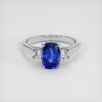 1.87 Ct. Blue Sapphire Ring, 18K White Gold 1