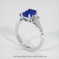 1.87 Ct. Blue Sapphire Ring, 18K White Gold 2