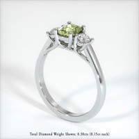 1.09 Ct. Sapphire Ring, 18K White Gold 2