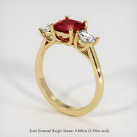 1.19 Ct. Ruby Ring, 14K Yellow Gold 2