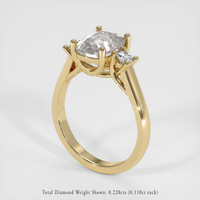 3.01 Ct. White Sapphire Ring, 14K Yellow Gold 2