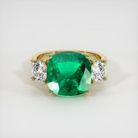 5.33 Ct. Emerald Ring, 18K Yellow Gold 1