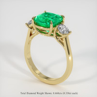 2.59 Ct. Emerald Ring, 18K Yellow Gold 2