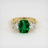 2.05 Ct. Emerald Ring, 18K Yellow Gold 1