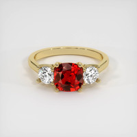 1.19 Ct. Ruby Ring, 18K Yellow Gold 1