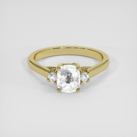 1.48 Ct. White Sapphire Ring, 18K Yellow Gold 1