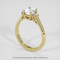 1.48 Ct. White Sapphire Ring, 18K Yellow Gold 2