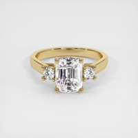 3.01 Ct. White Sapphire Ring, 18K Yellow Gold 1