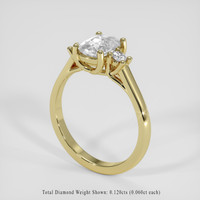 1.33 Ct. White Sapphire Ring, 18K Yellow Gold 2