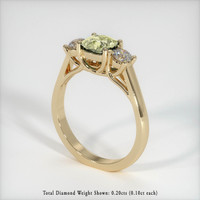 1.04 Ct. Sapphire Ring, 18K Yellow Gold 2