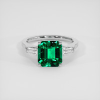 2.94 Ct. Emerald Ring, Platinum 950 1