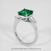 2.94 Ct. Emerald Ring, Platinum 950 2