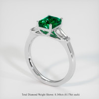 1.76 Ct. Emerald Ring, Platinum 950 2