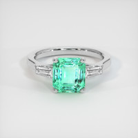 2.04 Ct. Emerald Ring, Platinum 950 1