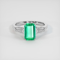 1.63 Ct. Emerald Ring, Platinum 950 1