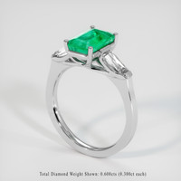 1.63 Ct. Emerald Ring, Platinum 950 2