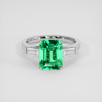 3.30 Ct. Emerald Ring, Platinum 950 1