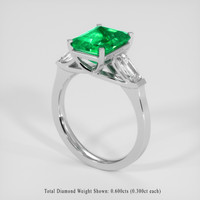 3.30 Ct. Emerald Ring, Platinum 950 2