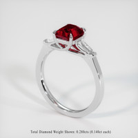 1.55 Ct. Ruby Ring, Platinum 950 2