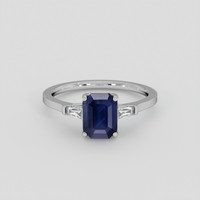 2.14 Ct. Blue Sapphire Ring, Platinum 950 1