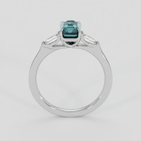 1.58 Ct. Greenish Blue Sapphire Ring, Platinum 950 3