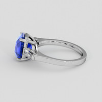 2.51 Ct. Blue Sapphire Ring, Platinum 950 4