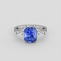2.51 Ct. Blue Sapphire Ring, 10K White Gold 1