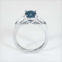 1.18 Ct. Greenish Blue Sapphire Ring, 14K White Gold 3