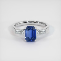 2.11 Ct. Blue Sapphire Ring, 14K White Gold 1