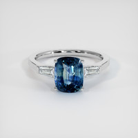 5.00 Ct. Bi Color Sapphire Ring, 14K White Gold 1