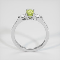 0.82 Ct. Yellowish Green Sapphire Ring, 14K White Gold 3