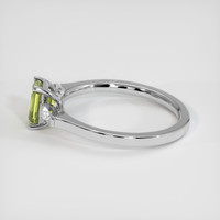 0.82 Ct. Yellowish Green Sapphire Ring, 14K White Gold 4