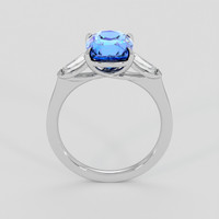 3.72 Ct. Blue Sapphire Ring, 14K White Gold 3