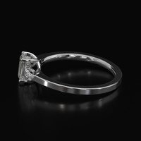 0.78 Ct. White Sapphire Ring, 14K White Gold 4