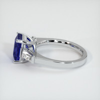 2.64 Ct. Blue Sapphire Ring, 18K White Gold 4