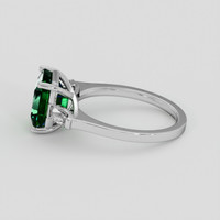 2.94 Ct. Emerald Ring, 18K White Gold 4