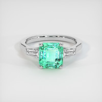 2.04 Ct. Emerald Ring, 18K White Gold 1