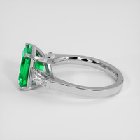 3.30 Ct. Emerald Ring, 18K White Gold 4