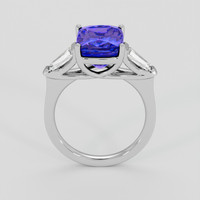 5.25 Ct. Violetish Blue Tanzanite Ring, 18K White Gold 3