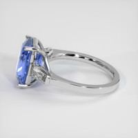 5.12 Ct. Blue Sapphire Ring, 18K White Gold 4