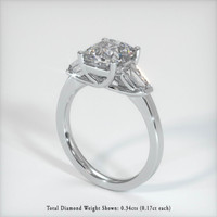 2.75 Ct. White Sapphire Ring, 18K White Gold 2