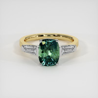 3.08 Ct. Sapphire Ring, 14K White & Yellow 1