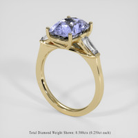 4.53 Ct. Blue Sapphire Ring, 14K Yellow Gold 2
