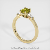 1.56 Ct. Sapphire Ring, 18K Yellow Gold 2